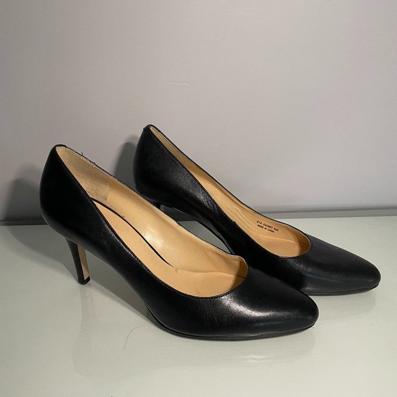 Cole Haan Shoes Cole Haan Leather Grand Os Classic Black Pumps Size